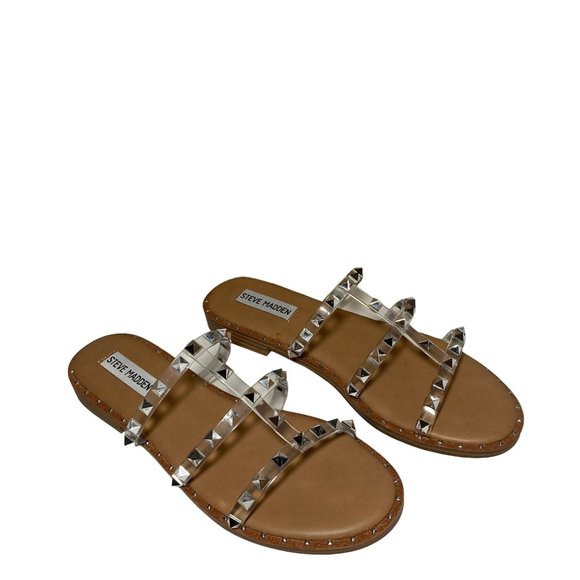Steve Madden clear gladiador flat sandals size various soft NEW - Picture 5 of 9